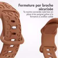 imoshion Bracelet en silicone imprimé léopard Apple Watch Series 1 - 9 / SE (38/40/41 mm) | Series 10 / 11 (42 mm) - Marron