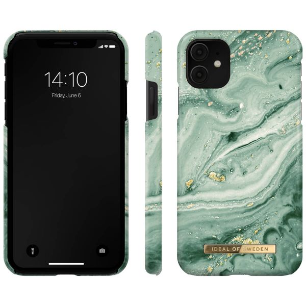 iDeal of Sweden Coque Fashion iPhone 11 - Mint Swirl Marble