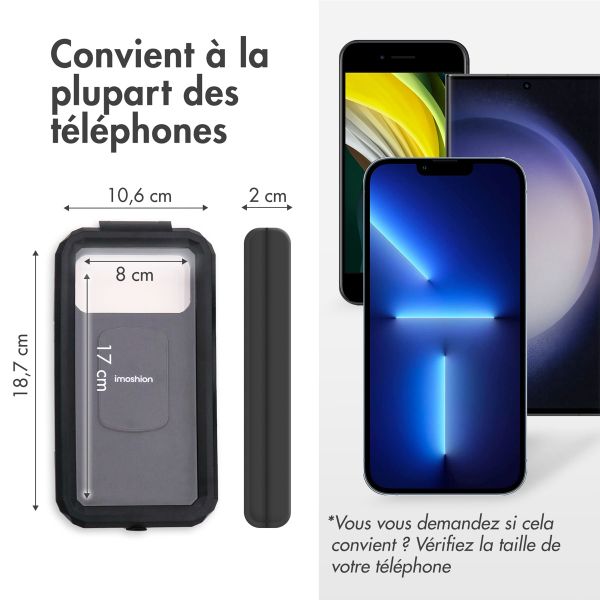 imoshion Support de téléphone pour vélo - Premium - résistant aux éclaboussures - boîtier solide - Noir