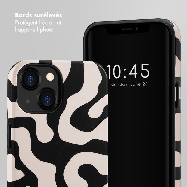 Selencia Coque arrière Vivid Tough iPhone 13 - Art Wave Black