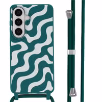 imoshion Coque design en silicone avec cordon Samsung Galaxy S26 - Petrol Green Groovy