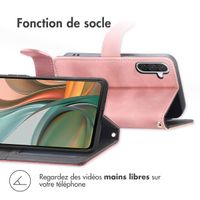 imoshion Etui de téléphone portefeuille avec cordon Samsung Galaxy A36 - Rose