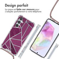 imoshion Coque Design avec cordon Samsung Galaxy A35 - Bordeaux Graphic