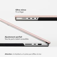 Selencia Coque tissée MacBook Air 13 pouces (2018-2020) - A1932 / A2179 / A2337 - Rose