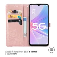 imoshion Etui de téléphone portefeuille Mandala Oppo A58 (4G) - Rose Dorée