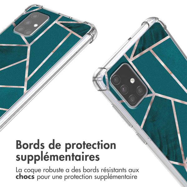 imoshion Coque Design avec cordon Samsung Galaxy A71 - Petrol Green Graphic