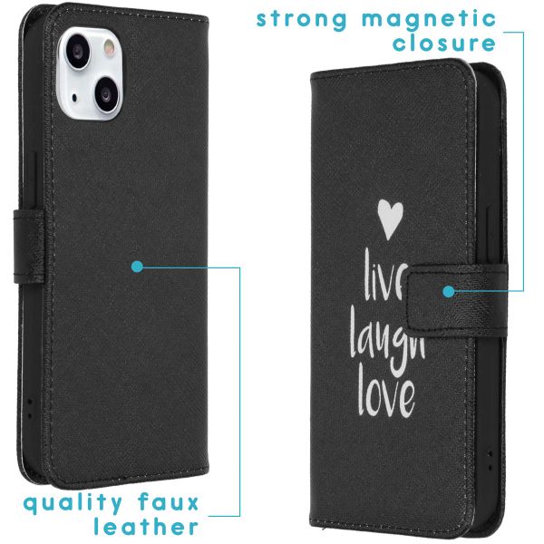 imoshion Coque silicone design iPhone 13 - Live Laugh Love