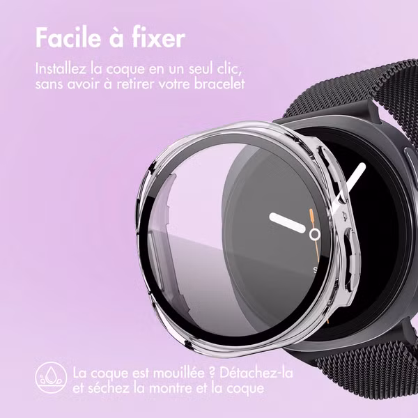imoshion Coque rigide à couverture complète Samsung Galaxy Watch 8 (44 mm) - Transparent