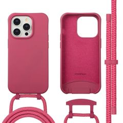imoshion Coque arrière Color avec cordon amovible et MagSafe Apple iPhone 14 Pro - Raspberry