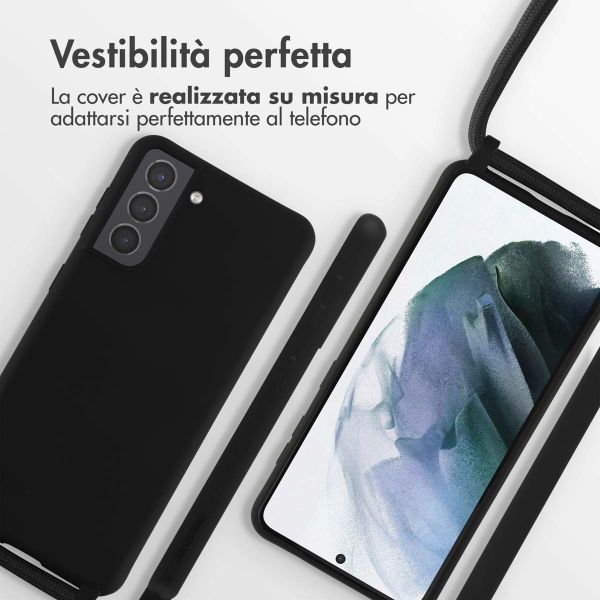 imoshion Coque en silicone avec cordon Samsung Galaxy S21 - Noir