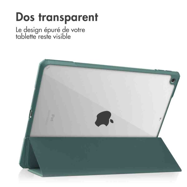 imoshion Coque tablette rigide Trifold iPad 9 (2021) 10.2 pouces / iPad 8 (2020) 10.2 pouces / iPad 7 (2019) 10.2 pouces - Vert