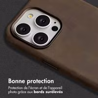 Accezz Coque MagSafe en cuir vintage Apple iPhone 15 Pro Max - Rustic Brown