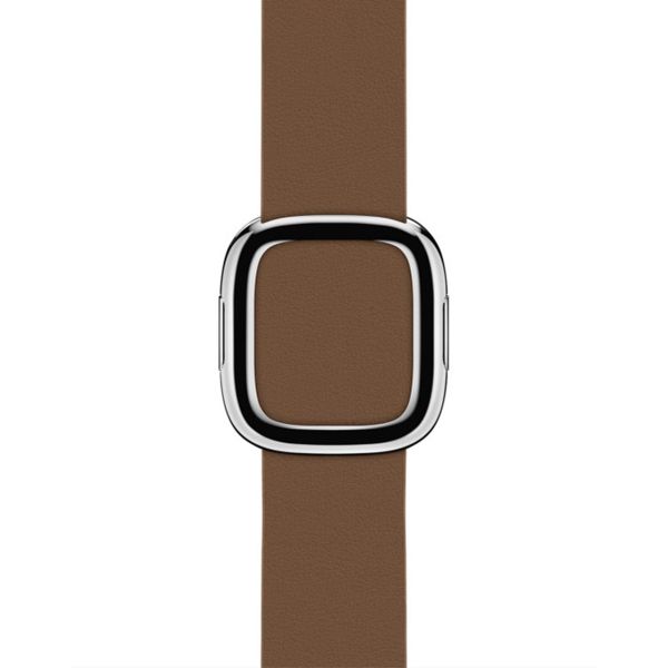 Apple Leather Band Modern Buckle Apple Watch Series 1 á 9 / SE (38/40/41 mm) | Series 10 (42 mm) - Taille M - Brun