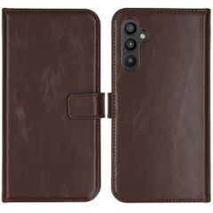 Selencia Étui portefeuille en cuir véritable Samsung Galaxy A34 (5G) - Marron