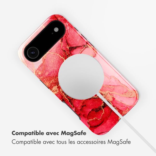 Selencia Coque arrière Vivid avec MagSafe Apple iPhone Air - Rosy Marble