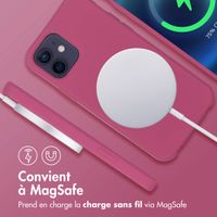 imoshion Coque arrière Color avec cordon amovible et MagSafe Apple iPhone 12 (Pro) - Raspberry