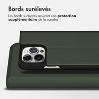 Accezz Étui de télephone Slim Folio en cuir de qualité supérieure Apple iPhone 14 Pro Max - Vert
