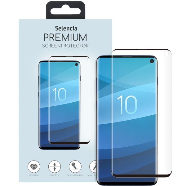 Selencia Protection d'écran premium en verre trempé durci Galaxy S10