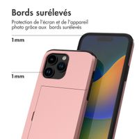 imoshion Coque arrière avec porte-cartes Apple iPhone 14 Pro - Rose Doré