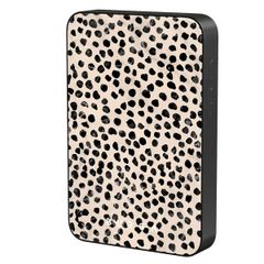 Burga Powerbank magnétique 5 000 mAh - Convient pour MagSafe et Qi2 - Latte aux amandes / Gunmetal