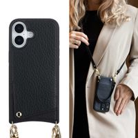 Selencia Coque de télephone Nova avec cordon et porte-cartes Apple iPhone 17 - Noir