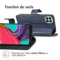 imoshion Étui de téléphone portefeuille Luxe Samsung Galaxy M53 - Bleu foncé