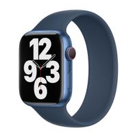 Apple Bracelet Boucle unique en Silicone Apple Watch | 44/45/46/49 mm - Taille 8 - Abyss Blue