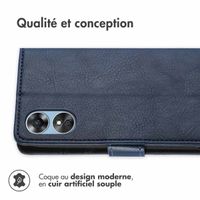 imoshion Étui de téléphone portefeuille Luxe Oppo A17 - Bleu foncé