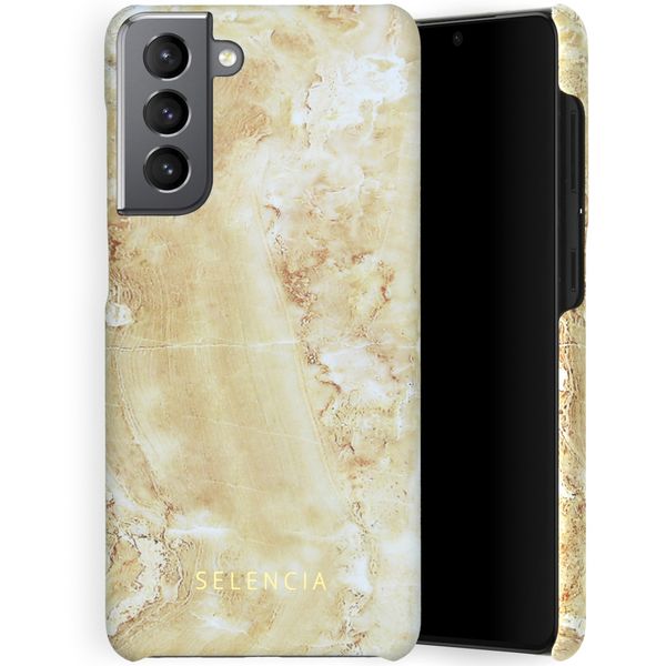 Selencia Coque Maya Fashion Samsung Galaxy S21 - Marble Sand