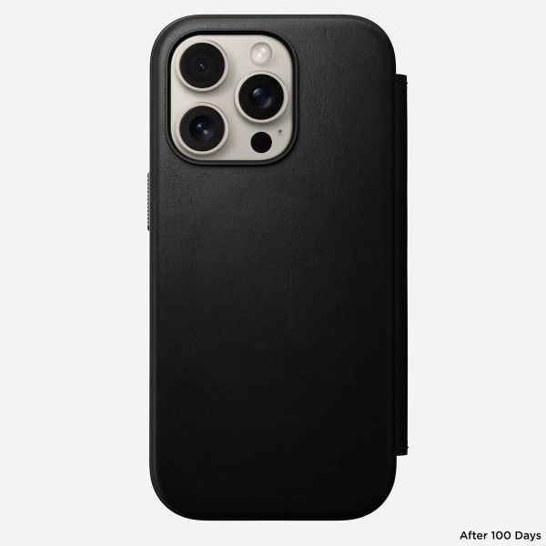 Nomad Étui de télephone portefeuille Modern Leather Folio Apple iPhone 16 Pro - Noir