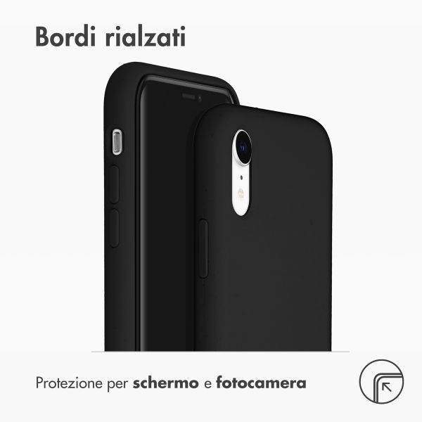 Accezz Coque Liquid Silicone Apple iPhone Xr - Noir