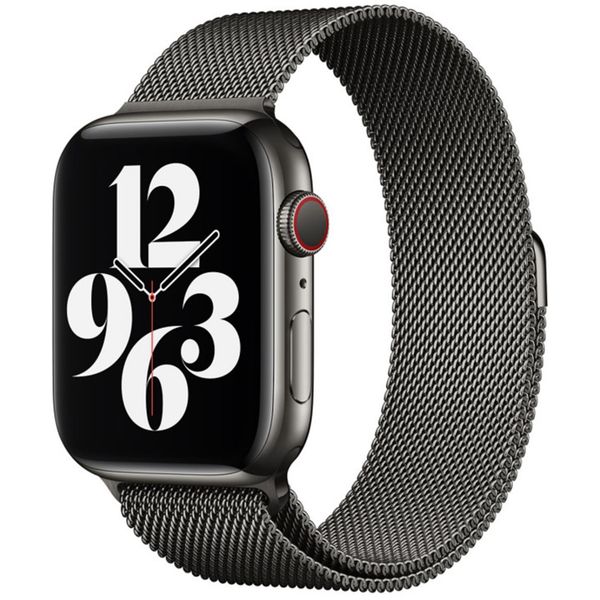 Apple ﻿Bracelet à boucle Milanais Apple Watch Series 1-10 / SE / Ultra (2) - 42/44/45/46/49 mm - Graphite