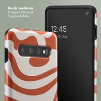 Selencia Coque arrière Vivid Tough Samsung Galaxy S10 - Dream Swirl Orange