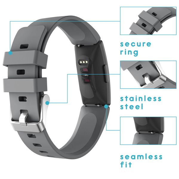 imoshion Bracelet silicone Fitbit Inspire - Gris