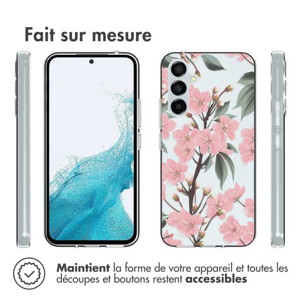 imoshion Coque Design Samsung Galaxy A54 (5G) - Fleur - Rose / Vert