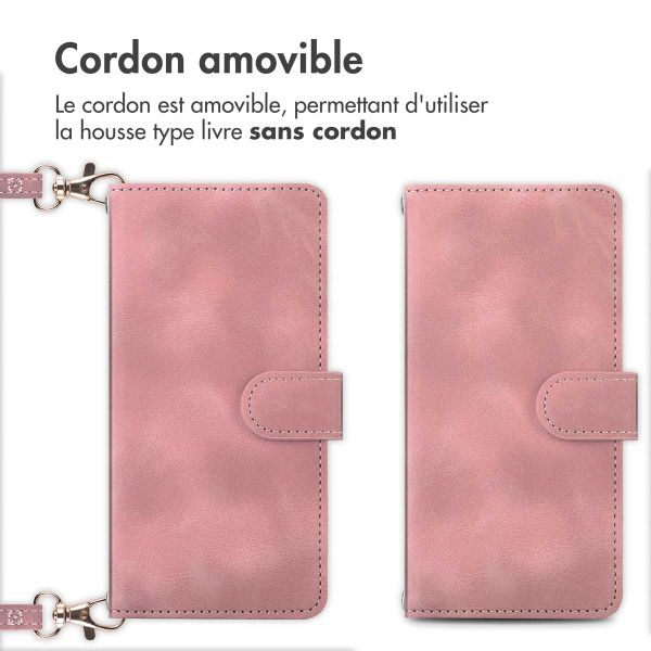 imoshion Etui de téléphone portefeuille avec cordon Samsung Galaxy A34 (5G) - Rose