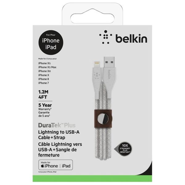 Belkin Câble DuraTek Plus Lightning vers USB - 3 mètres