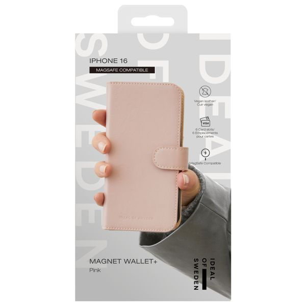 iDeal of Sweden Magnet Wallet+ Étui portefeuille Apple iPhone 16 - Pink