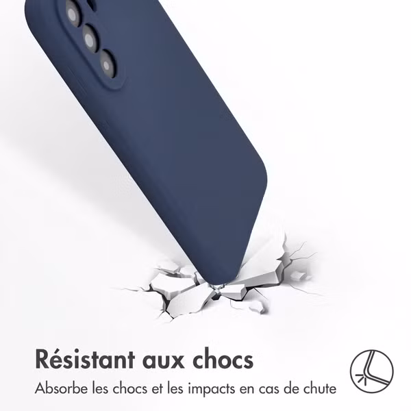 Accezz Coque Liquid Silicone Samsung Galaxy A57 (5G) - Bleu foncé