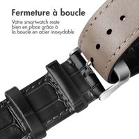 imoshion Bracelet Cuir Crocodile Apple Watch Series 1 á 9 / SE (38/40/41 mm) | Series 10 / 11 (42 mm) - Noir