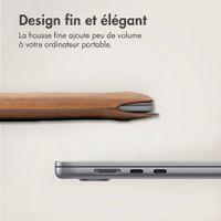 Accezz Leather Pochette ordinateur Apple MacBook 16 pouces - Cognac