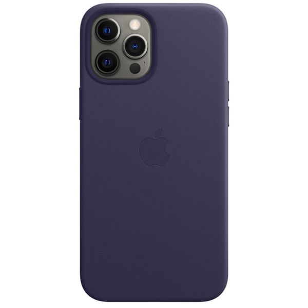 Apple Coque Leather MagSafe iPhone 12 Pro Max - Deep Violet