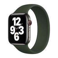 Apple Bracelet Boucle unique en Silicone Apple Watch | 44/45/46/49 mm - Taille 8 - Cyprus Green