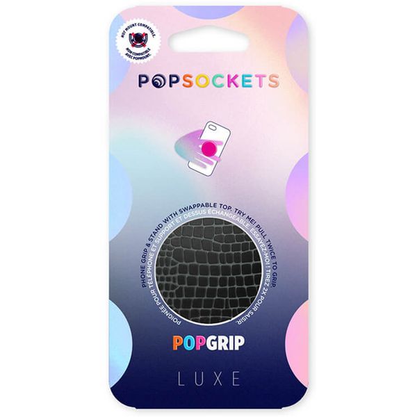 PopSockets Luxe PopGrip - Embossed Metal Croc