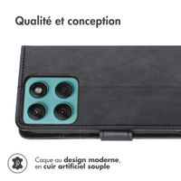imoshion Étui de télephone portefeuille de luxe Motorola Moto G57 Power - Noir