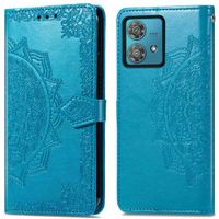 imoshion Etui de téléphone portefeuille Mandala Motorola Edge 40 Neo - Turquoise