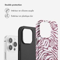 Selencia Coque arrière Vivid Apple iPhone 14 Pro - Trippy Swirl Dark Rose