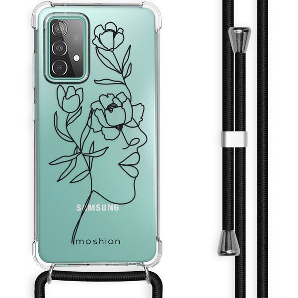 imoshion Coque Design avec cordon Samsung Galaxy A52(s) (5G/4G) - Woman Flower