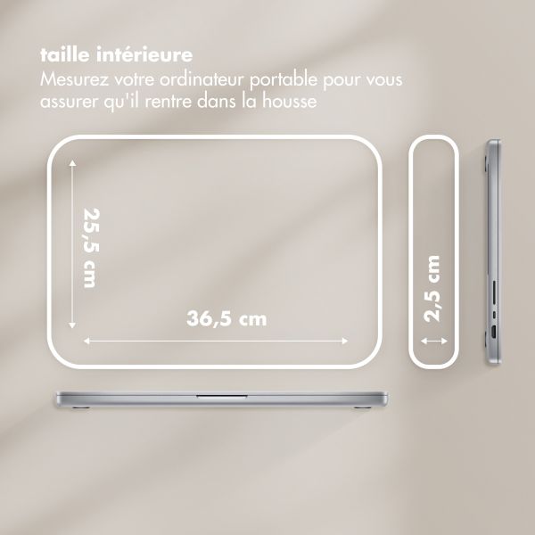 Selencia Pochette ordinateur Teddy 15-16 pouces - Leopard