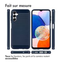 imoshion Coque Brushed Samsung Galaxy A14 (5G/4G) - Bleu foncé